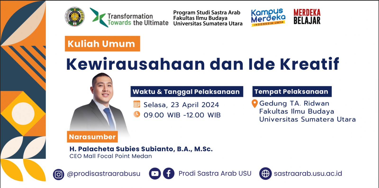 Public Lecture on Entrepreneurship and Creative Ideas
